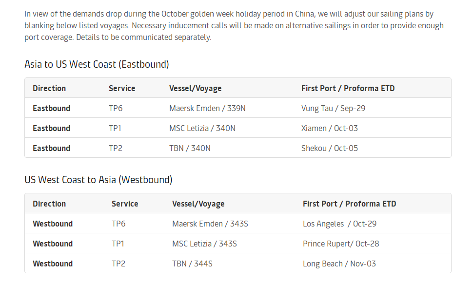 route cancelation